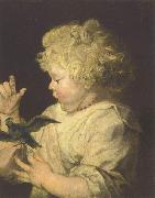Anthony Van Dyck Portrat eines Kindes mit Vogel oil painting artist
